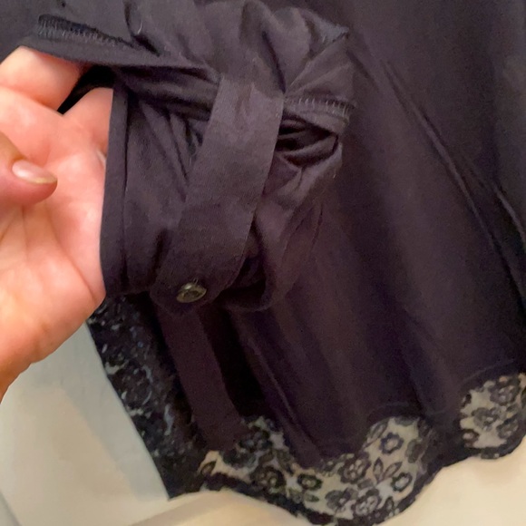 FESTIVAL Mine Too Black Long Sleeve Blouse w/ Peekaboo Ladder & Lace BACKLESS 3X - Picture 7 of 10